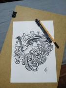  Rysunek: sowa - cien., blok tech., A4, 250 g/m2