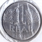 BRAZYLIA 1 real 1994, KM# 636, AU
