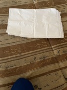 Materiał jak biały ortalion, kupon materiału długość 550 cm
