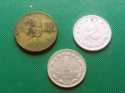 JUGOSŁAWIA - Zestaw 3 monet 1 2 50 Dinar Dinara z 1953 1955 1965 y40