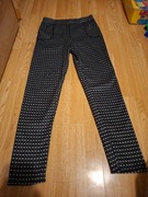 Spodnie Damskie Rurki Ocieplane roz 2XL/3XL w białoczarną kratę stan b.db