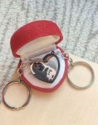 Breloczki prezentowe komplet brelok kot serduszko breloczek dla pary