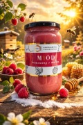 Miód 1kg z maliną liofilizowaną kremowany z pasiek