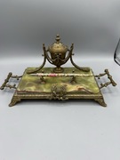 Zabytkowy przybornik na biurko- kałamarz 