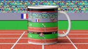 Track & Field gra retro prezent dla gracza geeka kubek arcade