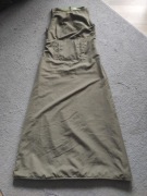 Długa sukienka oliwkowa Camaieu 36 z podszewką, używana 