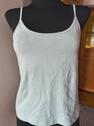 Bawełniana bluzka koszulka top seledynowa miętowa