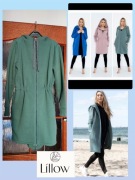 Płaszcz długa bluza płaszczo -bluza Lillow XS/S wiosenna mięta szałwia