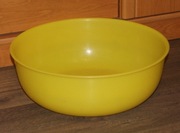 Stara miska plastikowa żółta PRL 