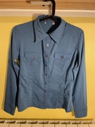 Koszula niebieska na codzień na elegancko z długim rękawem S