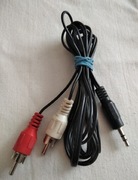 Bardzo popularny kabel mały Jack 3.5mm - 2x RCA o typowej długości 1,5m. 