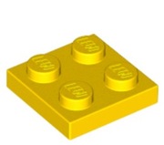 LEGO 2x3022 plate yelow 2x2 używane