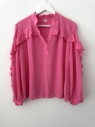 ARKET bluzka zdobiona falbankami