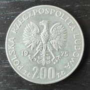 Moneta 200 ZŁ Ag 1975 XXX ROCZNICA ZWYCIĘSTWA NAD FASZYZMEM UNIKAT PRL