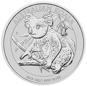 Koala 1 kg Srebra 2018