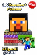 Klocki Magnetyczne 180 szt. Pudełko Minecraft Figurki Prezent Zabawka Stem