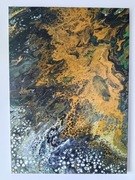 Abstrakcyjny obraz ręcznie malowany.