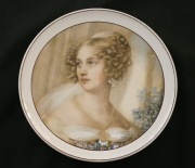 Talerz dekoracyjny sygnowany Porcelit Pruszków "Potocka" prl retro vintage 