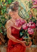 Zbyszek z mazur obraz olejny WERONIKA