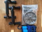 Zestaw do ćwiczeń kółko, skakanka, poręcze do pompek 