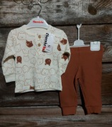 Bawelniany komplet prążkowany.62- 80 