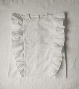 C&A bluzka biała z falbanką  r. 134