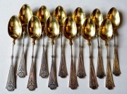 srebro 950 - złocone łyżeczki - Znakomity paryski jubiler XIX wiek