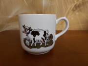 Porcelit ceramika Zeller Fayencerie kubek krowa