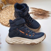 Buty Bench 35 botki trekkingowe trekking granatowe  rzepy za kostkę wysokie