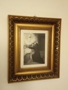 Obraz święty, oleodruk Anioł, złota rama