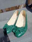balerinki czółenka zapato butelkowa zieleń r. 37