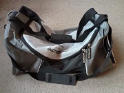 Torba podróżna Authentic szara + czerwona