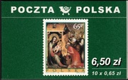 Zeszycik znaczkowy Boże Narodzenie (10 x 3587) - Poczta Polska