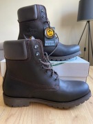 Panama Jack Skórzane Trapery Brązowe Waterproof Rozm. 43
