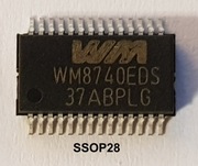 WM8740ESD   24-Bit 192-kHz High performance stereo DAC 117dB srm