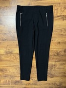 Bawełniane spodnie chino czarne chinosy z ozdobnymi kieszeniami Zara M 38