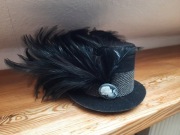 gothic wiktoriański toczek kapelusik cylinderek headdress castle party