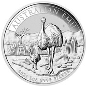Australijski Emu 1 uncja srebra 2021