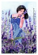 "W lawendowej ciszy" - akwarela 