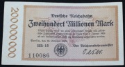 " 200 000 000 Mark .1923 .od 13,99 "