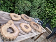 Plaster Drewna ORZECH 40-50/5 cm Rama Blat Stolik Żywica DIY Wysuszony