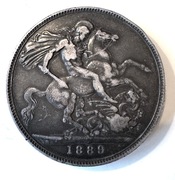 1. korona,1889  srebro Wielka Brytania, Victoria 