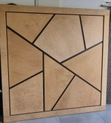 Duży, nowoczesny, drewniany obraz o wymiarach 150 x 150 cm