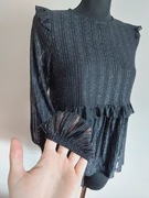 Bluzka czarna z chokerem new look s m 