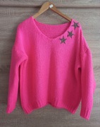 Sweterek z gwiazdami neon