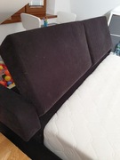 Łóżko tapicerowane czarne 