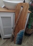 Deska na wannę ścianę mikołaj prezent fale żywica epoksydowa