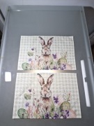 Dwie Dekoracyjne Duże Podkładki Świąteczne Wielkanocne na Stół 45x30