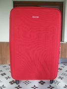 Walizka 60l na czterech kółkach poliester czerwona