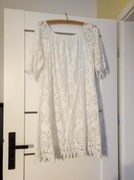 Sukienka biała ażurowa 